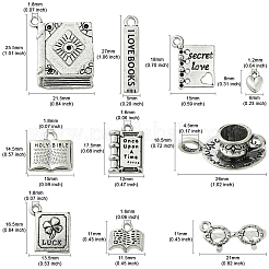 50 pz 10 impostazioni di strass con pendente in lega di stile tibetano&nbsp;FIND-CJ0001-13