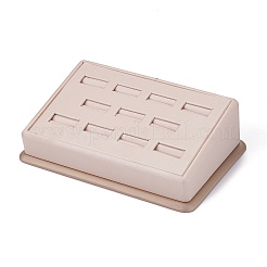 Trèfle en bois avec présentoirs à bagues en cuir pu&nbsp;RDIS-F003-02B