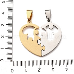 Pendentifs fendus en strass en acier inoxydable 304&nbsp;STAS-F368-20GP