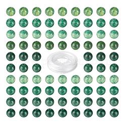 100pcs 8mm natürliche afrikanische Jadeperle runde Perlen&nbsp;DIY-LS0002-46