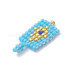 Motif de métier à tisser à graines de rocailles rondes miyuki fait à la main&nbsp;PALLOY-MZ00175