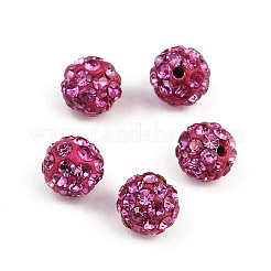 Polymer Ton Strass Perlen&nbsp;RB-H284-6MM-Half-502