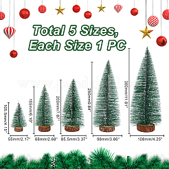 5 albero di Natale artificiale in PVC con aghi di pino in 5 stili&nbsp;AJEW-GA0005-94