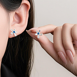 Ohrstecker mit Strassen aus Zinklegierung für Damen&nbsp;WGBF331-01