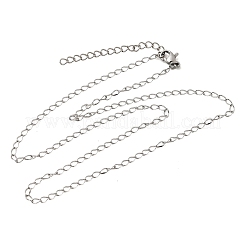 Collane a catena intrecciata in acciaio inossidabile 304 da 2 mm per donna&nbsp;NJEW-A067-02P