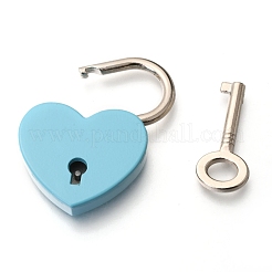 Cadenas en alliage mini serrure avec clé&nbsp;AJEW-WH0171-19D