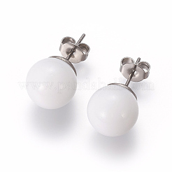 (Schmuck Parteien Fabrikverkauf) 304 Edelstahl Ohrstecker & Anhänger Halsketten Schmuck-Sets&nbsp;SJEW-L135-02B-03