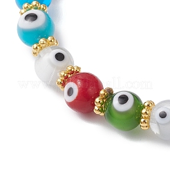 Pulseras planas redondas con dije de esmalte en forma de cruz&nbsp;BJEW-JB12269-03