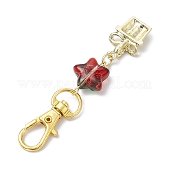 Thème de Noël alliage émail avec décoration pendentif en strass&nbsp;KEYC-JKC00977-02