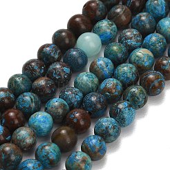 Perline Chrysocolla naturale fili&nbsp;G-C289-B02-6mm