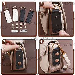 2 Beutel Rechteck Kunstleder Hängeverschlüsse DIY Kit&nbsp;DIY-CY0003-09A