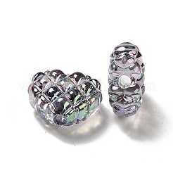 Perles gaufrées en acrylique transparent&nbsp;OACR-E016-01C