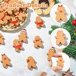 18 Stück 6 Stile Weihnachts-Cabochons aus opakem Harz.&nbsp;RESI-CJ0004-73