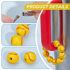 Porte-clés en perles de bois pour hommes et femmes&nbsp;HJEW-NB00182
