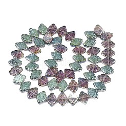 Perles en verre plaquent brin&nbsp;X-EGLA-S188-20-C01