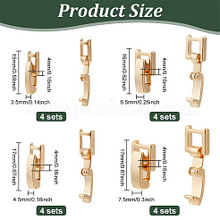 16 ensemble de 4 fermoirs de bracelet de montre en laiton écologiques&nbsp;KK-BC0009-79