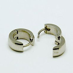 Orecchini a cerchio personalizzati unisex in acciaio inossidabile 304&nbsp;EJEW-G120-38A