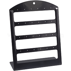 4-stufiger L-förmiger Präsentationsständer für Ohrringe aus Acryl&nbsp;ODIS-WH0099-65C