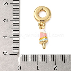 Gestellbeschichtung Messing bunt Emaille europäische Anhänger&nbsp;KK-P279-37G