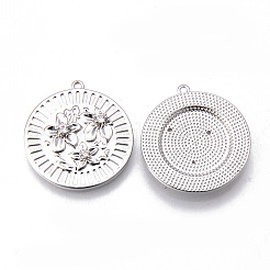 Pendentifs en laiton zircon cubique transparent&nbsp;KK-N232-171P-NF
