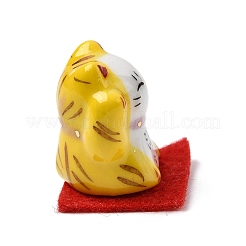 Decorazioni in ceramica a forma di gatto portafortuna&nbsp;DJEW-G048-01D