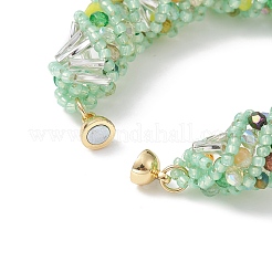 Toho japanisches Saat- und Bunte Malerei-Perlenarmband mit Messing-Magnetverschlüssen&nbsp;BJEW-MZ00036-02