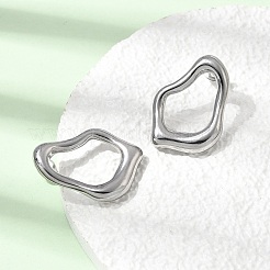 Unregelmäßiges Set aus Halskette und Ohrsteckern aus Edelstahl 304 mit Anhänger für Damen&nbsp;SJEW-E052-01P