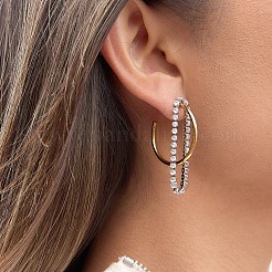 Boucles d'oreilles à tige en acier inoxydable 304 avec zircone cubique pour femmes&nbsp;SD6201