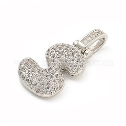 Pendentifs en laiton zircon cubique transparent&nbsp;KK-B099-01P-S
