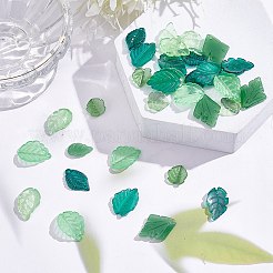 80pcs 7 colgantes de vidrio pintado con aerosol transparente de estilo&nbsp;GLAA-SC0001-66