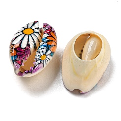 Perline di conchiglia naturale stampate&nbsp;BSHE-G037-01H