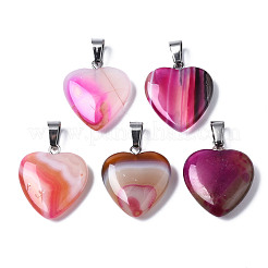 Pendentifs en agate à bandes naturelles / agate à rayures&nbsp;X-G-T122-24A