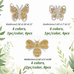 Schmetterling/Bienen Hotfix Strass&nbsp;DIY-AR0004-60