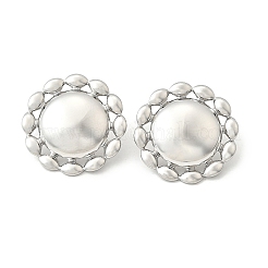 Pendientes de botón de acero inoxidable 304&nbsp;EJEW-B140-03P