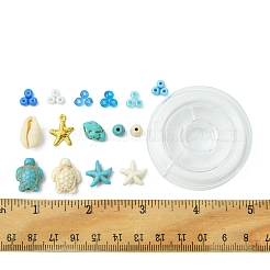 DIY-Kits zur Herstellung von Armbändern aus synthetischem Türkis und Saatperlen-Perlen&nbsp;DIY-FS0006-99