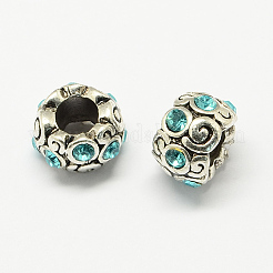 Legierung Rhinestone European Beads&nbsp;MPDL-R036-09