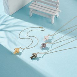 Colliers pendentifs champignons en pierres naturelles et synthétiques mélangées&nbsp;NJEW-JN03967