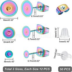 36 Stück Ohrstecker-BeZubehör aus 304 Edelstahl&nbsp;DIY-DC0001-55