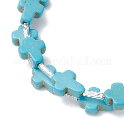 Bracelets en perles turquoise synthétiques teintées pour femmes&nbsp;BJEW-JB11903