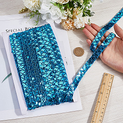 2 pièce de perles pailletées en plastique et polyester de 2 couleurs&nbsp;OCOR-CY0002-10B