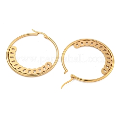 Orecchini a cerchio huggie in acciaio inossidabile 304&nbsp;EJEW-P282-01D-G