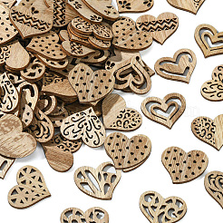 100 pièce de tranches de bois vierges inachevées&nbsp;WOOD-CJC0011-13