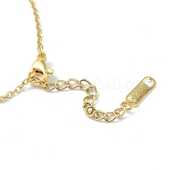 Collane con pendente acrilico rotondo piatto&nbsp;NJEW-G128-03G