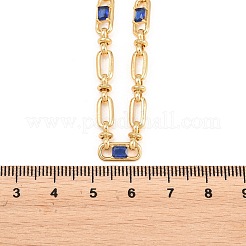 5 mm Messing-Pavé-Zirkonia-Ovalgliederketten&nbsp;NJEW-D324-01G-03