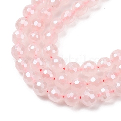Perles électrolytique rose naturel de quartz brins&nbsp;G-B191-A04-6mm