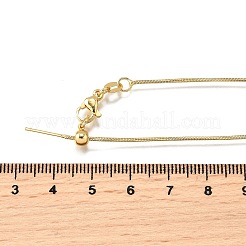 1 mm runde Schlangenketten aus Messing&nbsp;NJEW-M108-29G
