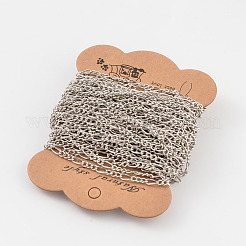 Platinierte Eisenfigurenketten Mutter-Sohn-Ketten&nbsp;X-CHSM005Y-N