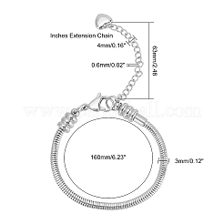 4 braccialetto con catene a serpente in acciaio inossidabile&nbsp;BJEW-PH0004-11
