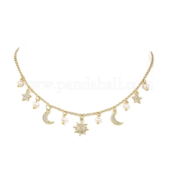 Collar con colgante de luna&nbsp;NJEW-JN06233