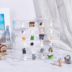 6 transparente Minifiguren-Vitrine aus Acryl mit abnehmbaren Trennwänden&nbsp;DIY-WH0430-530B